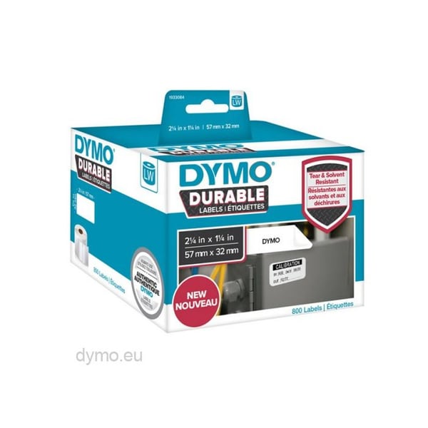 Etikettroll - DYMO - 57 x 32 mm - Vit - Universella - 800 etiketter Etikettroll - DYMO - 57 x 32 mm - Vit - Universella - 800 etiketter
