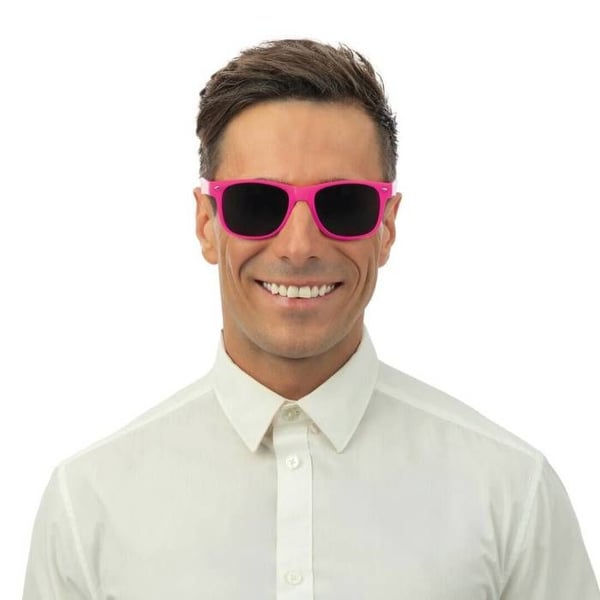 Fluorescerande rosa plastglasögon för barn - P'TIT Clown re35894