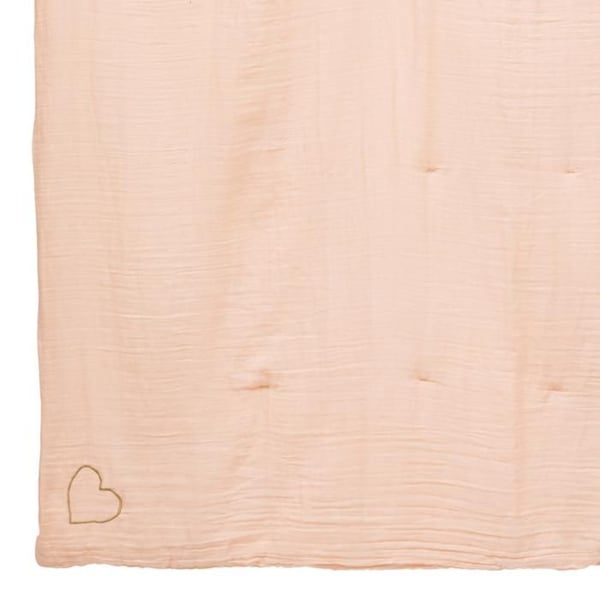 Edredon "Lili" i 100x140cm rosa bomullsgaze - Atmosphera Inredningsdesigner