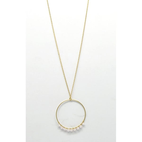 Kollektion CMLPB - Halsband med rosafärgad ring