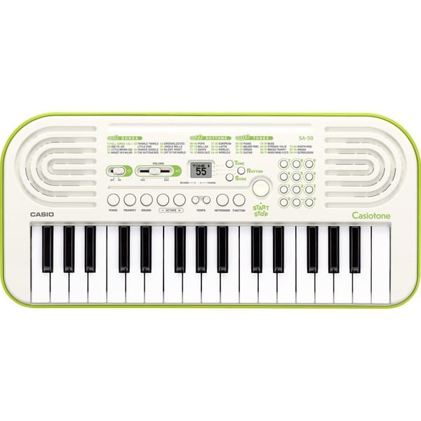 Digitalt klaver - CASIO - SA-50 - 32 taster - Hvid farve - LCD-skærm