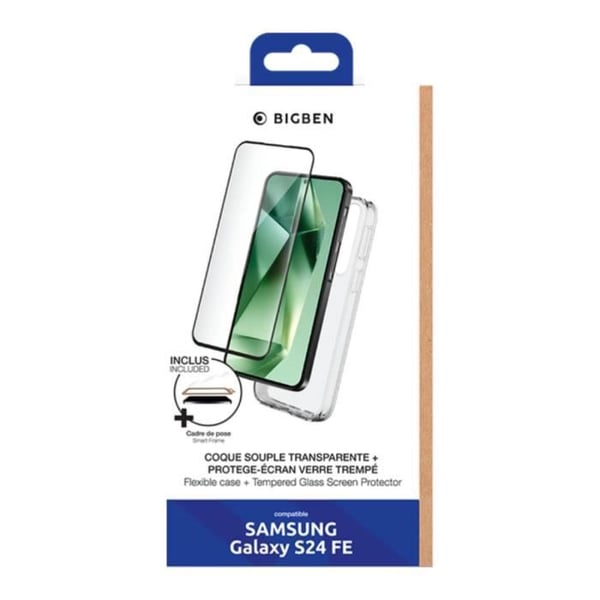 Pack tillbehör - BIGBEN - Samsung Galaxy S24 FE - Flexibel skal - Förstärkt skydd - Transparent