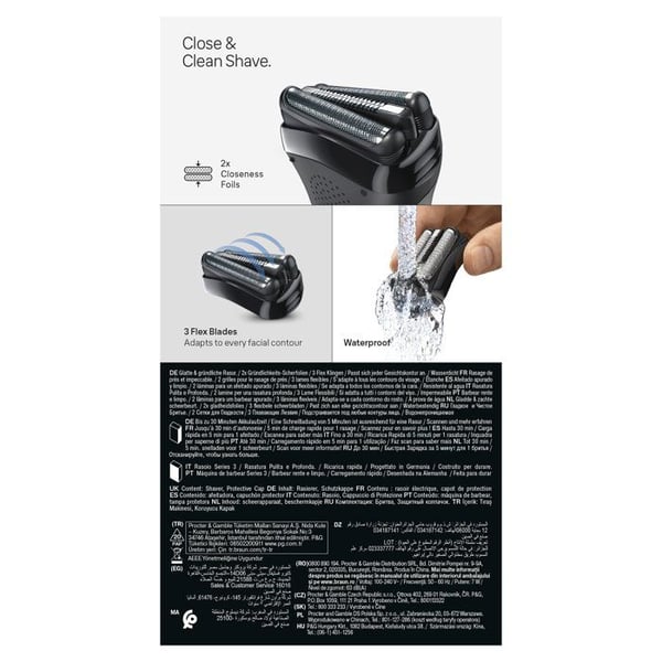 Elkedel - BRAUN - Serie 3 300s - 30 min - Sort
