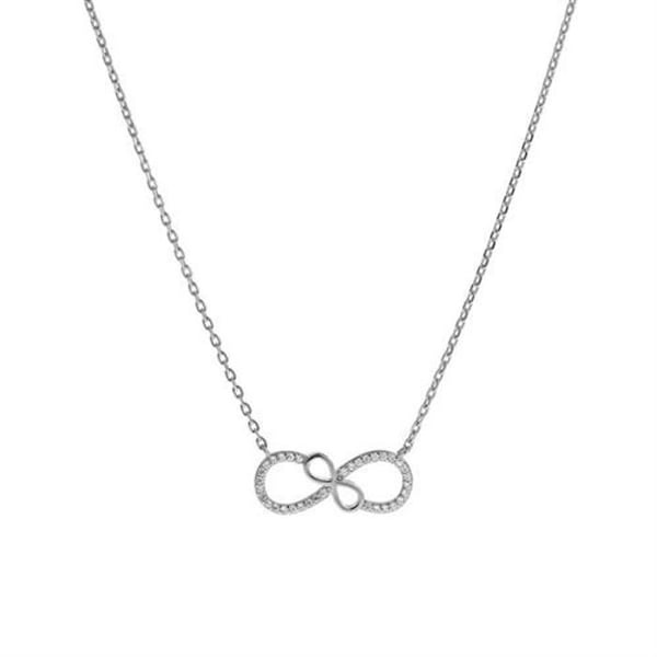 Collier - IGEN JUVELER - AJNA0032 - Silversterling - Oändlighetspärla - Kubiska zirkoner