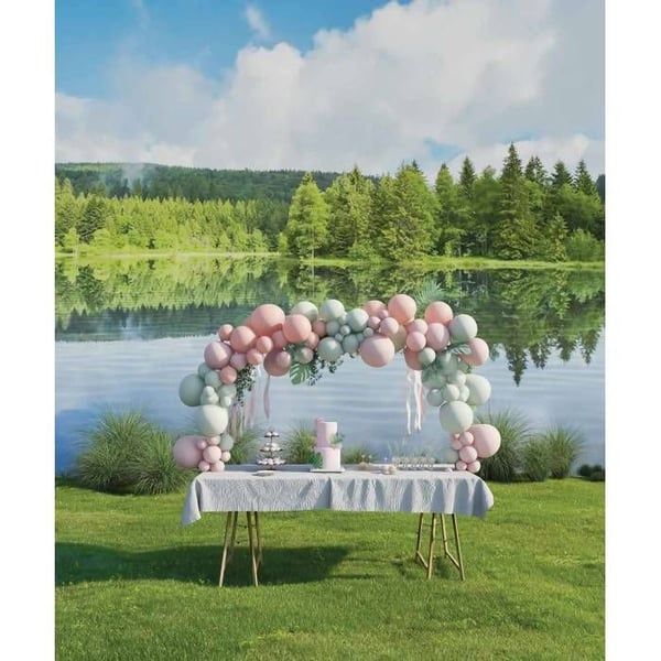 Bordbåge för ballonger - PTIT CLOWN - Rosa - Festdekoration - Inomhus - Barn