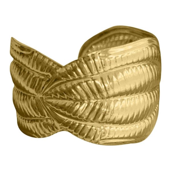 Hårband - AVIZAR - Graverad Guldig Manschett - Elegant - Mjuk - Svart