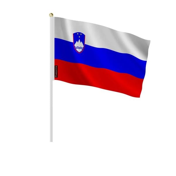 Mini-flaggor – Slovakien – 14 x 21 cm – Att Hålla i Hand – Polyester - 100 stycken – Pixelforma