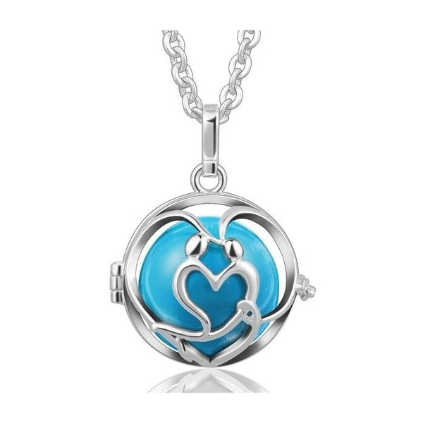 Graviditetsboll hjärta och par blå boll