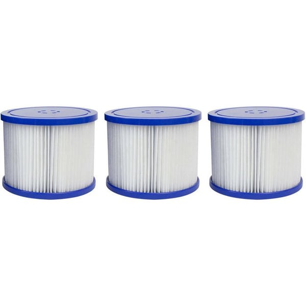 Set om 3 filterpatroner - Papper+PP - Vit - Ø10,3xH7,8 cm