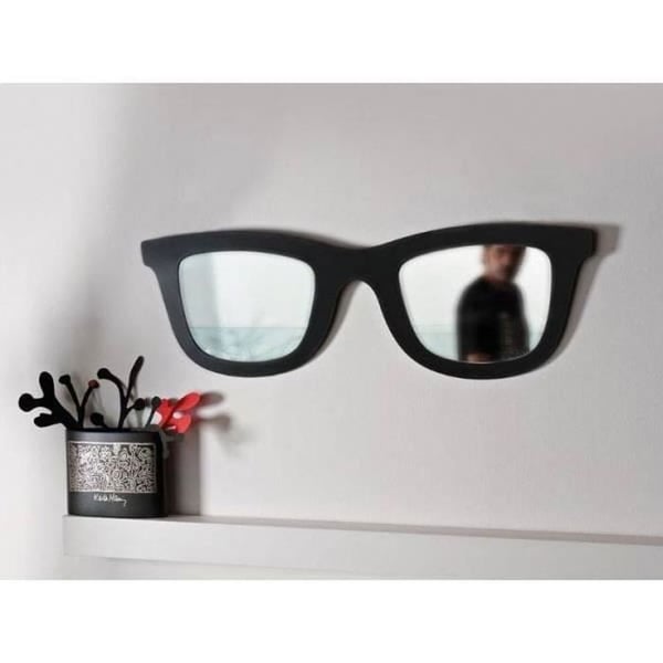 Inredningsobjekt - Design - Spegelglasögon - Svart - Stórlek - Nutida