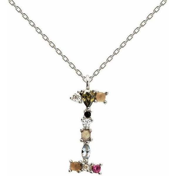Collier - PDPAOLA - Bokstav 'i' - Silver 925 - Zirkoner - För kvinnor