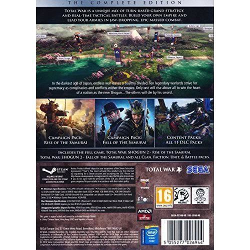 Spel - SEGA - Total War: Shogun 2 - Den kompletta samlingen - DVD-Rom - Import UK