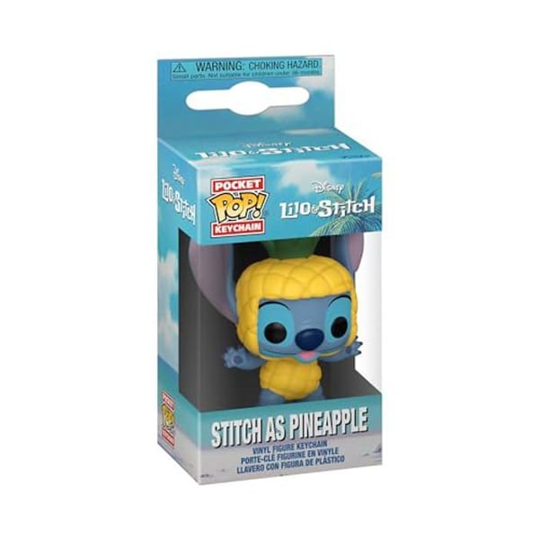 Portecklås Funko Pop! - Disney - Stitch i Ananas - Mini-Figur i Vinyl - 11,76 cm - Perfekt Gåva
