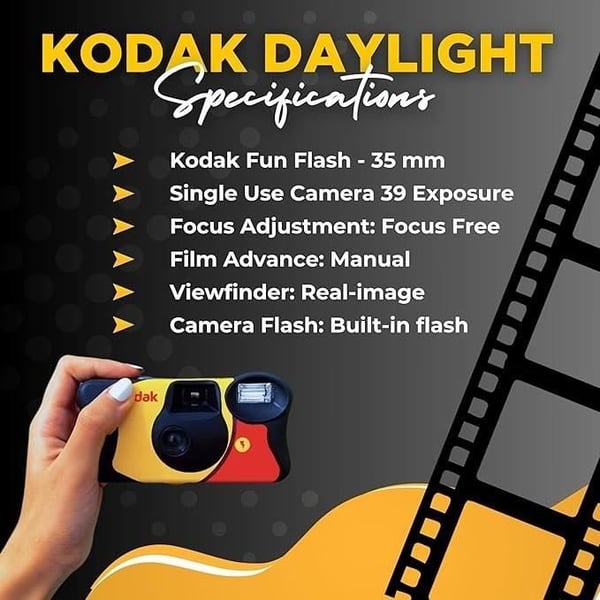 Kodak PAP FUN SAVER 27+12 exponeringskamera direkt