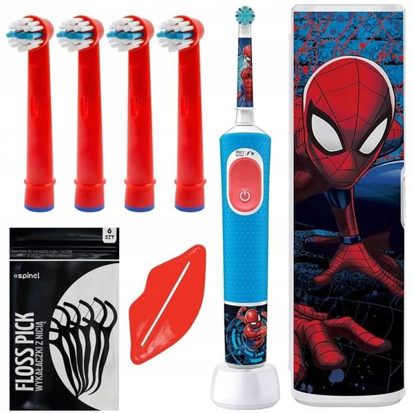Elektrisk tandborste - Oral-B - Vitality Pro 103 Spiderman - Barn 3 år och uppåt - Fodral och tillbehör