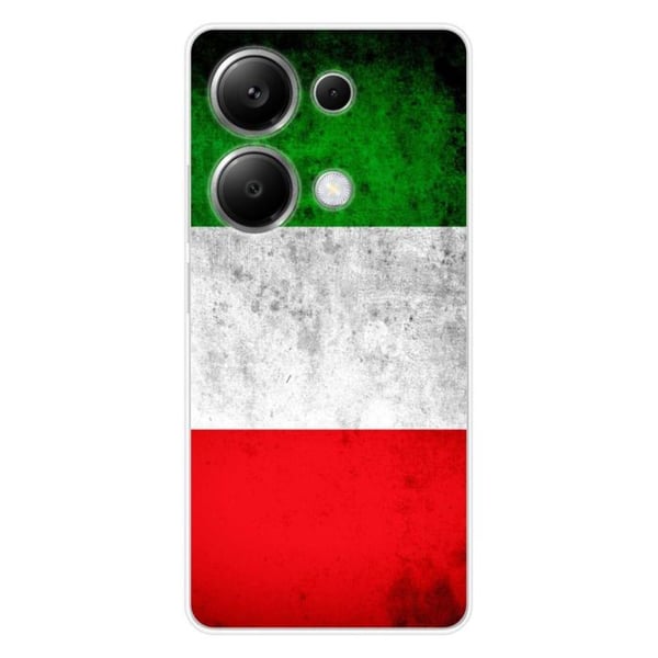 Tryckt silikonfodral kompatibelt med Xiaomi Redmi Note 13 Pro 4G Italien flagga