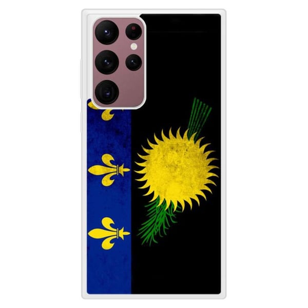 Siliconförstärkt skydd för Samsung Galaxy S22 Ultra med Guadeloupes flagga