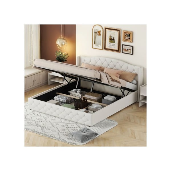Lit pladsmuligheder - MUVOE - 180 x 200 cm - Beige - Hydraulisk støtte - 2 personer