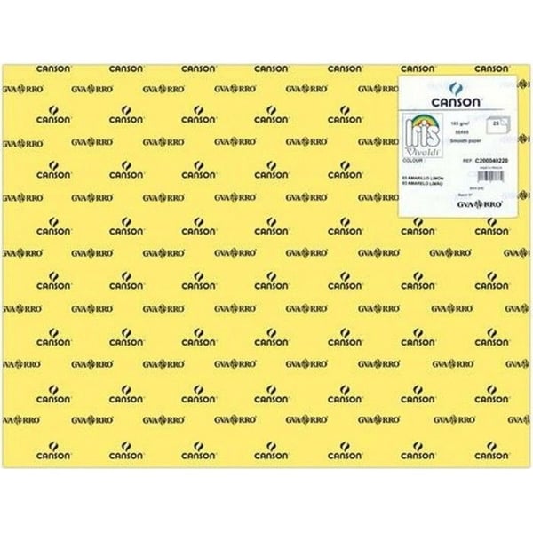 NC Pappers Kartong Iris Citron Gul 50 X 65 Cm (25 Enheter)