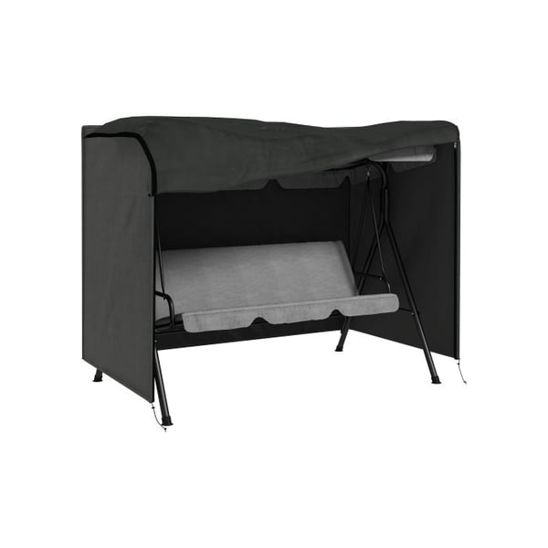 Outsunny Hollywood 3-personers gynge cover, hætte, ripstop 600D Oxford, 205x124x164cm Mørkegrå
