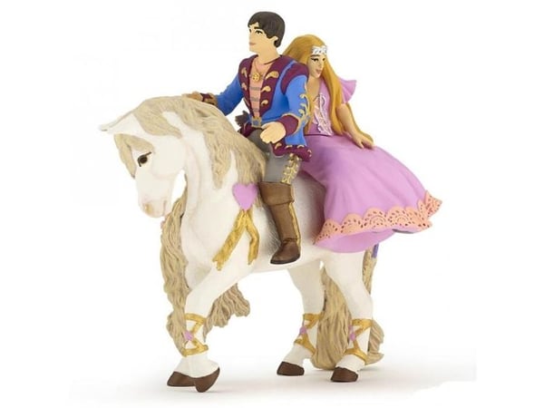 Papo Prince and Princess statyett på häst - Modell 39094 - Flerfärgad - För barn från 3 år och uppåt