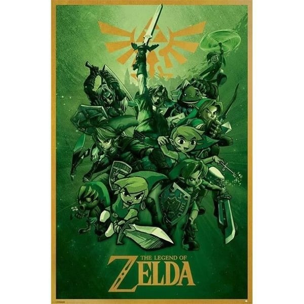 Poster - PYRAMID - The Legend of Zelda - Link - Vert - Rektangulär - Inomhus