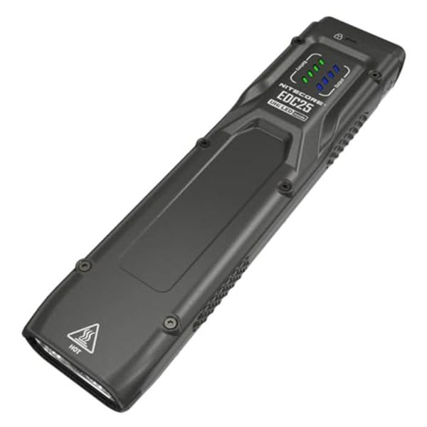 Ficklampa - NITECORE - EDC25 - Uppladdningsbar USB - 400 m räckvidd - 5 ljuslägen
