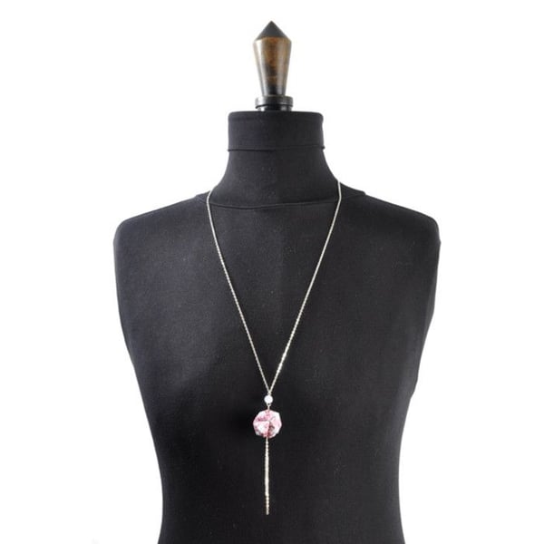Cocotte - Collier sautoir papper Origami Boll Rosa