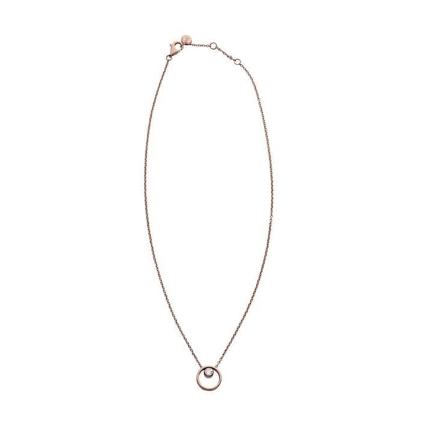 Halsband Dam - SKAGEN - Stål - Vit och Rosé Kristall - 40 cm + 7 cm