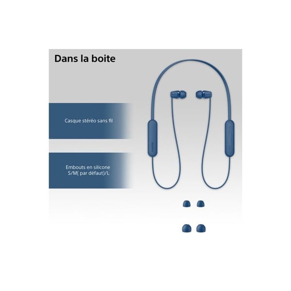 Hörlurar - SONY - WIC100 - Trådlösa - 25 timmars batteritid - In-ear