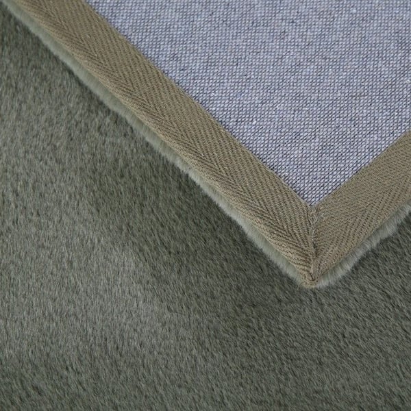 Matta - AYYILDIZ - 200x200 cm - Grön - Shaggy 20 mm - Baksida i bomull