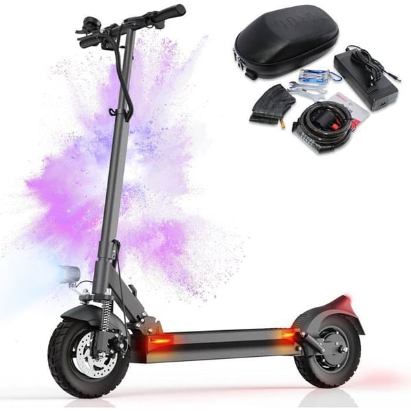 JOYOR Y6-S - Elektrisk scooter - Motor 500 W - Batteri 48 V 18 Ah - Max 45 km/t - Rækkevidde 60 km - Skivebremser - Sort
