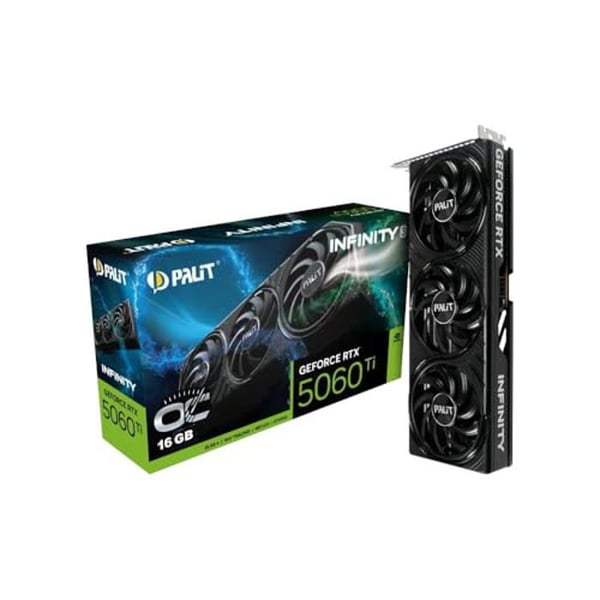 Grafikkort - Palit - GeForce RTX 5060 Ti Infinity 3 OC - 16 GB GDDR7 - PCIe 5.0 - 2407 MHz