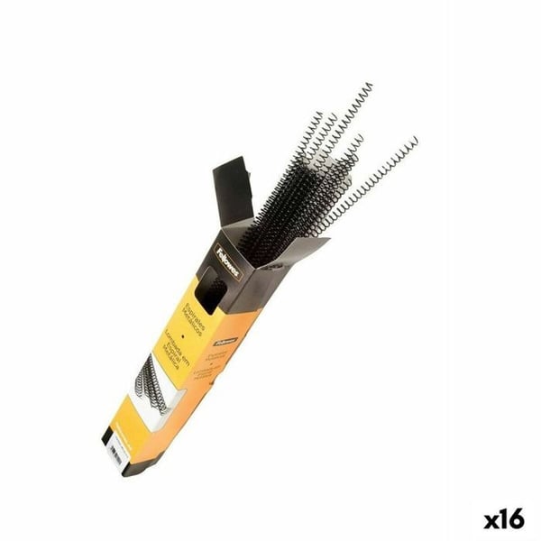 Metallavskiljare - Fellowes - 5110001 - Förpackning med 100 spiraler 6 mm - Svart färg - A4