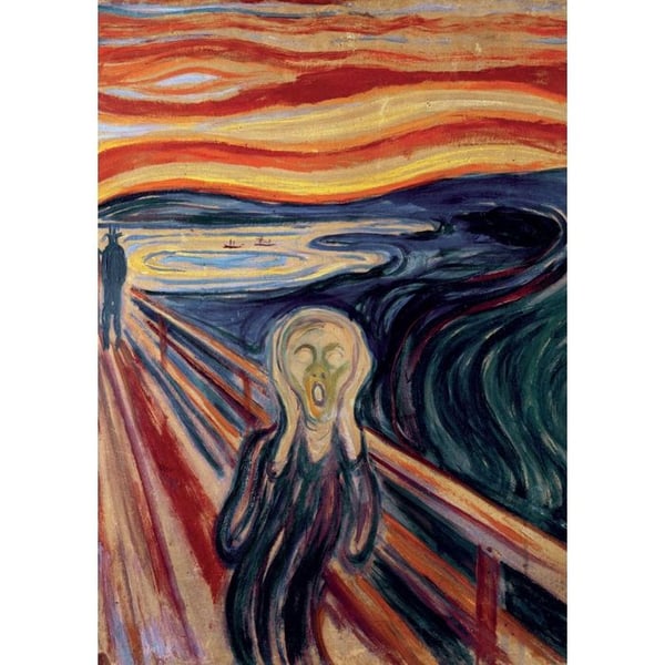 Pussel 1000 Bitar: Skriet, Munch