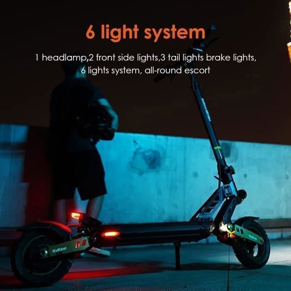 KUKIRIN G2 MAX - Sammenklappelig Elektrisk Scooter - Motor 1200W - Batteri 48V 20Ah - Rækkevidde 80KM - Max 55KM/H - Hjul 10'' -