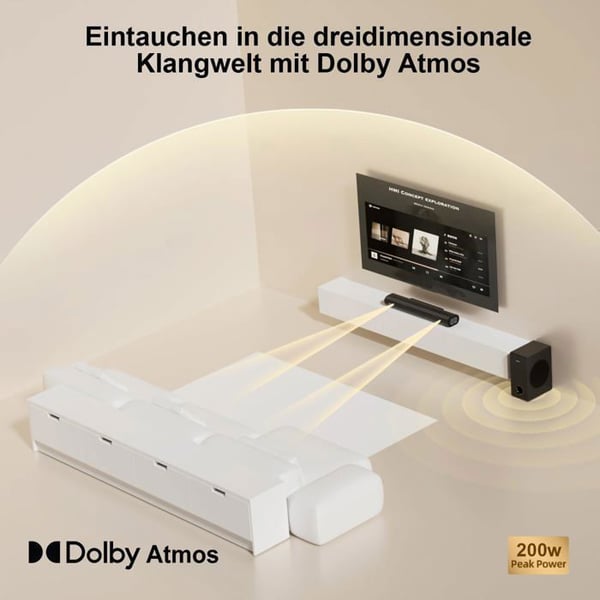 Soundbar - HIWILL - A21 - Dolby Atmos - Bluetooth 5.3 - 200 W