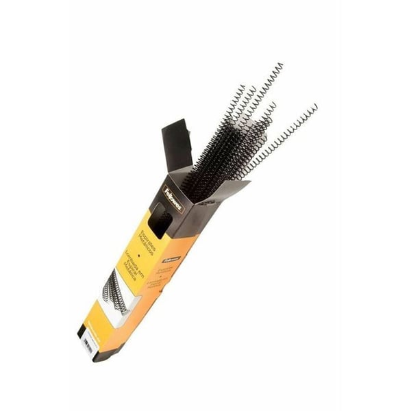 Metallavskiljare - Fellowes - 5110001 - Förpackning med 100 spiraler 6 mm - Svart färg - A4