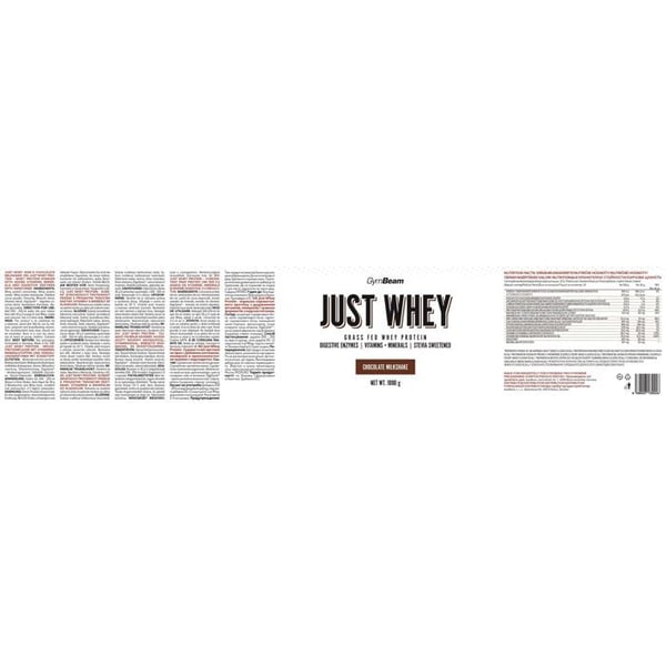 GymBeam Protein Just Whey 1000 g, chokladmjölkshake