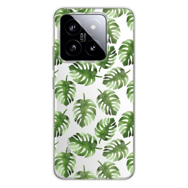 Siliconefodral - Kompatibel med Xiaomi 14 Pro - design av monstera-blad