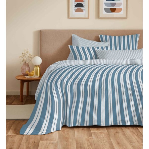 Komplett set med vändbar påslakan "Vanessa" 6 delar för säng 140 x 190 Florence Denim