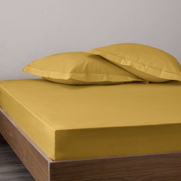 Drap housse percale "Julian" med 35 cm gummiband i alla storlekar 100% bomull - Julian Mangue - 200 x 200 cm med 35 cm gummiband