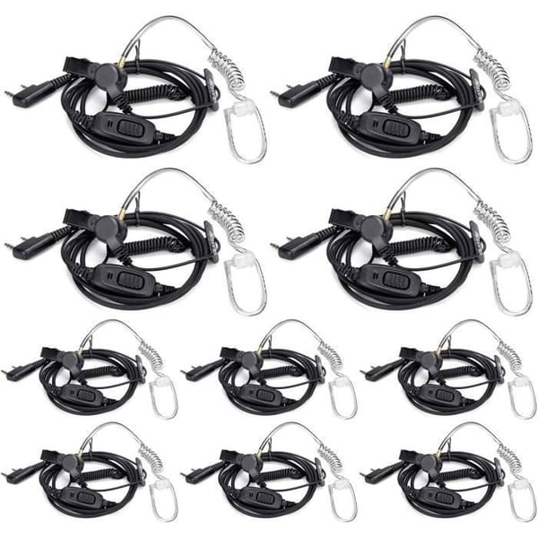 Retevis EEK009 Walkie Talkie Headset, Övervakningshörlur med spole Kompatibel med Retevis RT24 RT622 H777 BF-88E BaoFeng