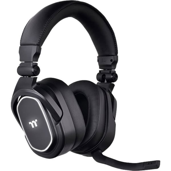 Trådlösa hörlurar RGB - THERMALTAKE - TT Silver H5 - Hi-Res 40 mm - DTS Headphone:X v2.0 - Svart