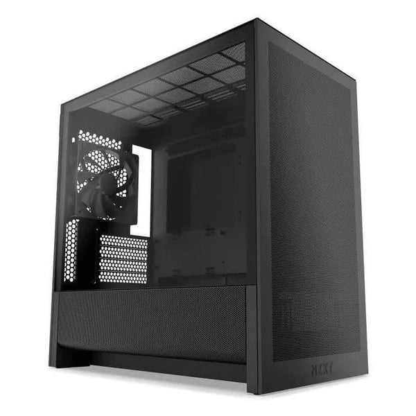 Mikro-ATX medelstort chassi - NZXT - CC-H31FB-01 - H3 Flow - Enastående luftflöde - Svart - Stort grafikkort