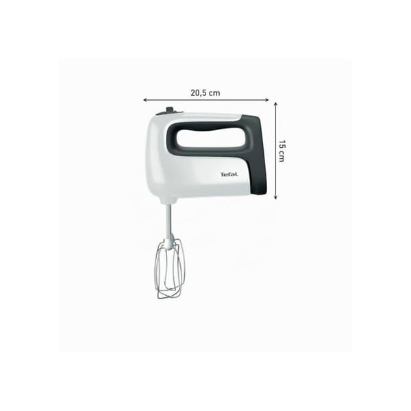 Tefal PrepMix+ Håndmixer - 500 W - Skydeknap med 5 hastigheder + Turbo - Tilbehør inkluderet: 2 piskeris / 2