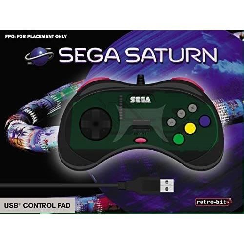 Grå kabelkontroll Retrobit SEGA Saturn USB-anslutning Grå kabelkontroll Retrobit SEGA Saturn USB-anslutning