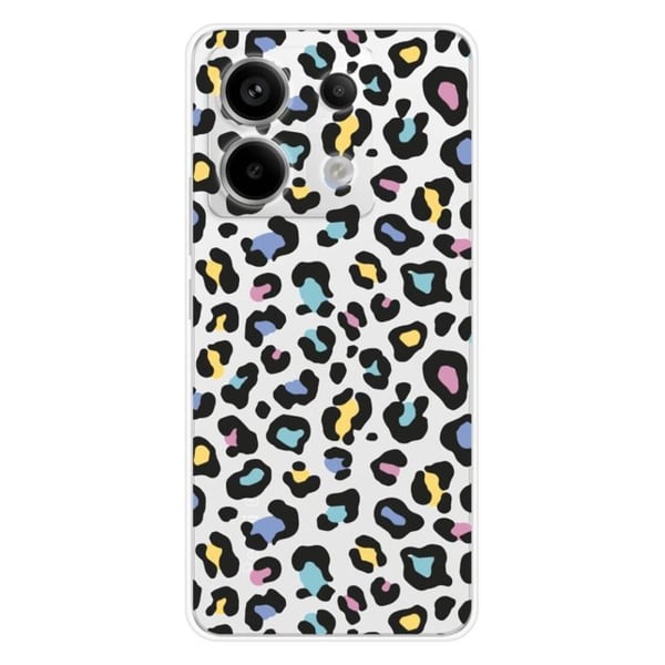 Tryckt silikonfodral kompatibelt Xiaomi Redmi Note 13 Pro 5G färgglad leopard