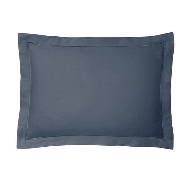 Kuddfodral i percale av kammad bomull "Julian" alla storlekar 100% Bomull - Julian Blå Bläck - Kuddfodral 50 x 70 cm färdig