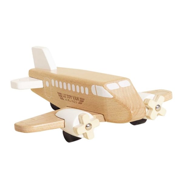 Flygplan i naturligt trä 20cm
